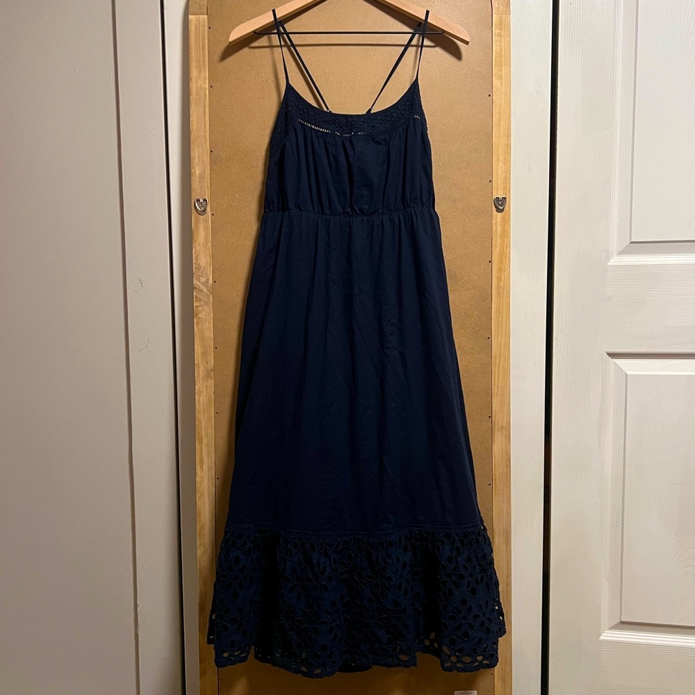 J. Crew Midi Dress in Navy